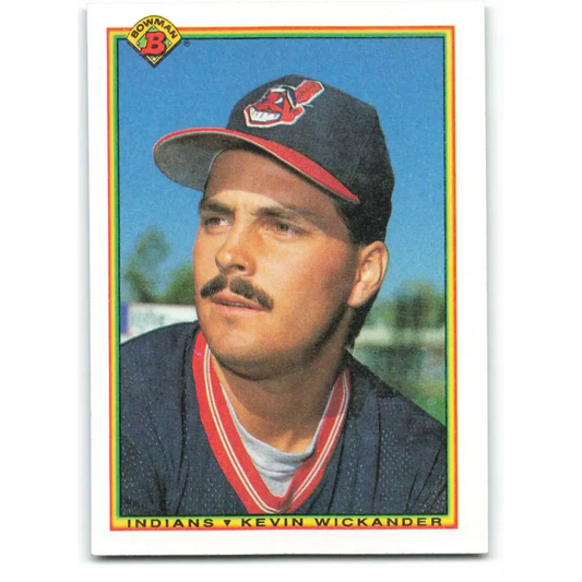 1990 Bowman #327 Kevin Wickander NM-MT Cleveland Indians Baseball Card  Image 1