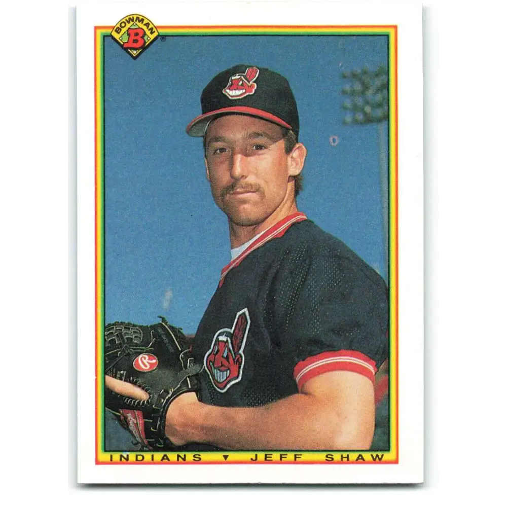 1990 Bowman #329 Jeff Shaw NM-MT Cleveland Indians Baseball Card  Image 1