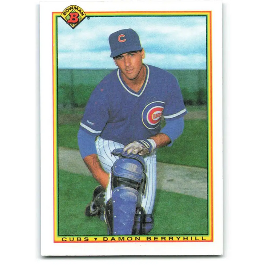 1990 Bowman #33 Damon Berryhill NM-MT Chicago Cubs Baseball Card  Image 1