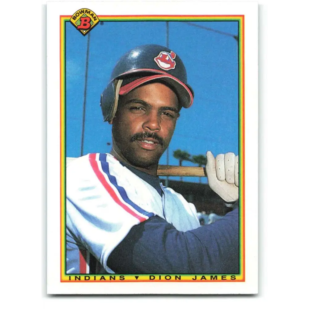 1990 Bowman #331 Dion James NM-MT Cleveland Indians Baseball Card  Image 1