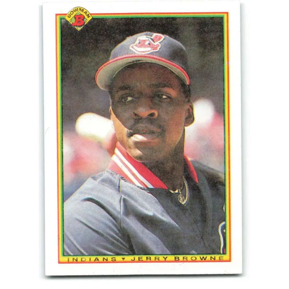 1990 Bowman #332 Jerry Browne NM-MT Cleveland Indians Baseball Card  Image 1