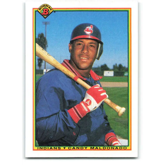 1990 Bowman #335 Candy Maldonado NM-MT Cleveland Indians Baseball Card  Image 1