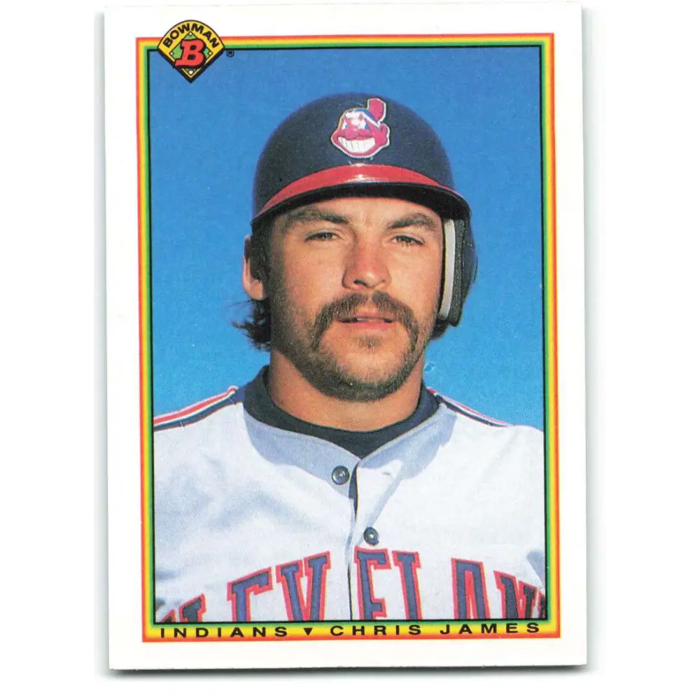 1990 Bowman #340 Chris James NM-MT Cleveland Indians Baseball Card  Image 1