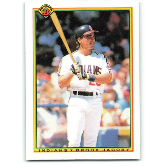 1990 Bowman #341 Brook Jacoby NM-MT Cleveland Indians Baseball Card  Image 1