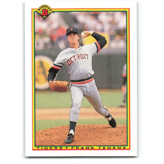 1990 Bowman #343 Frank Tanana NM-MT Detroit Tigers Baseball Card  Image 1