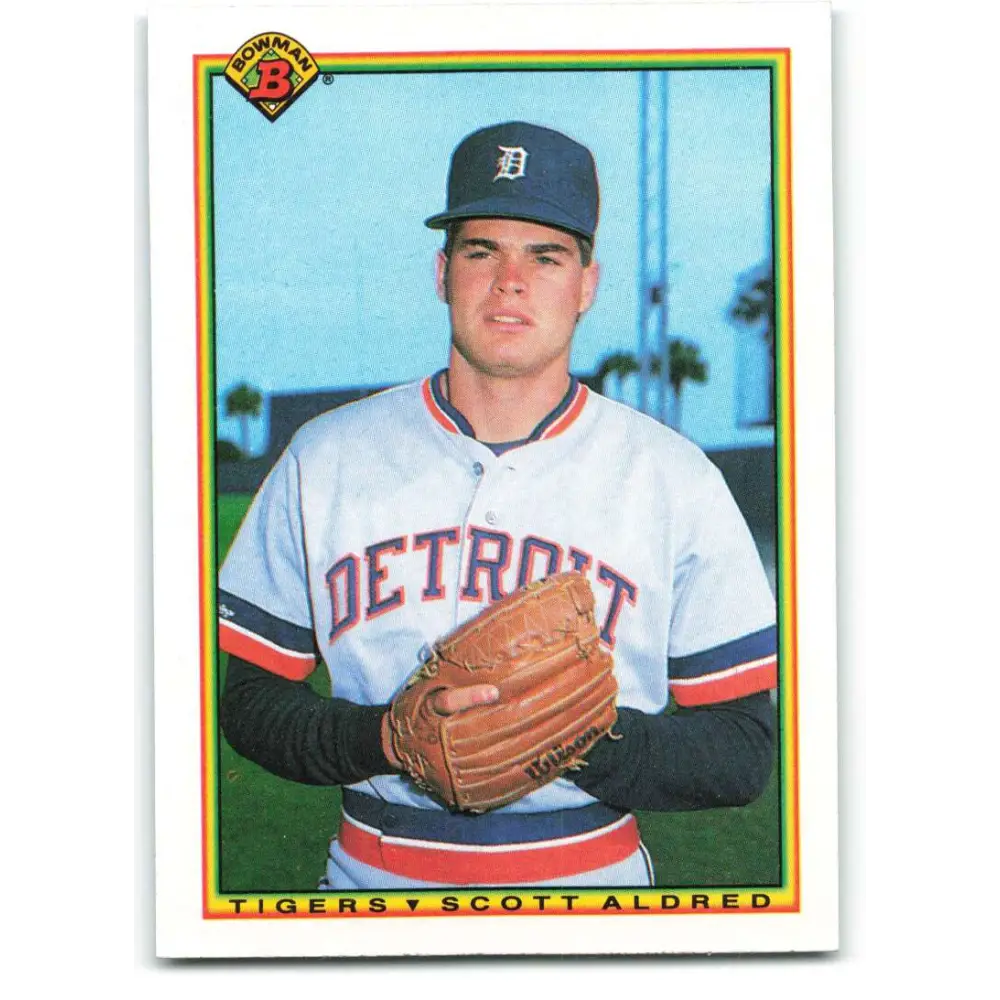 1990 Bowman #344 Scott Aldred NM-MT RC Rookie Detroit Tigers Baseball Card  Image 1