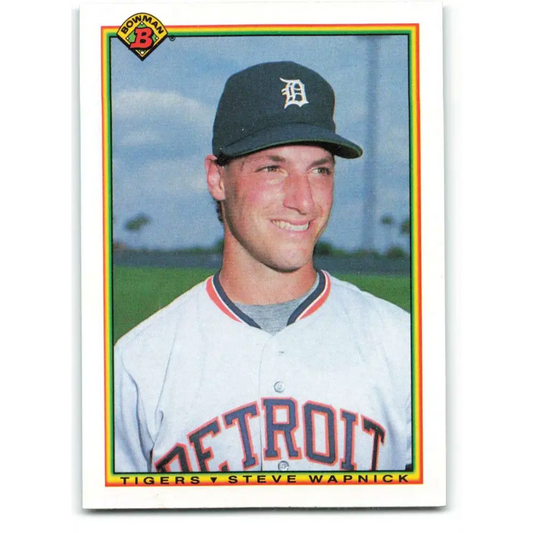 1990 Bowman #346 Steve Wapnick NM-MT RC Rookie Detroit Tigers Baseball Card  Image 1