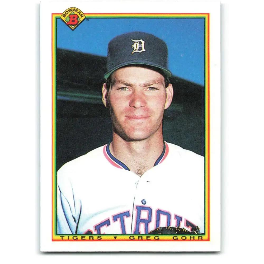 1990 Bowman #347 Greg Gohr NM-MT RC Rookie Detroit Tigers Baseball Card  Image 1