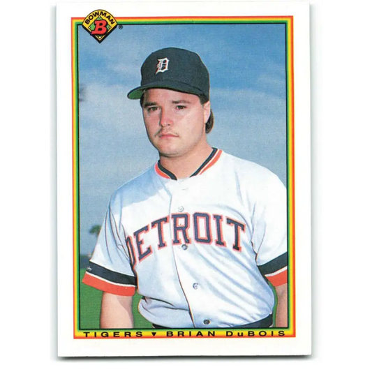 1990 Bowman #349 Brian DuBois NM-MT RC Rookie Detroit Tigers Baseball Card  Image 1