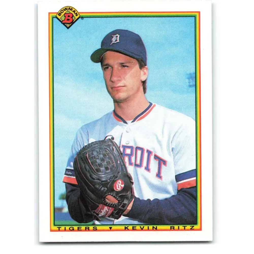 1990 Bowman #350 Kevin Ritz NM-MT RC Rookie Detroit Tigers Baseball Card  Image 1