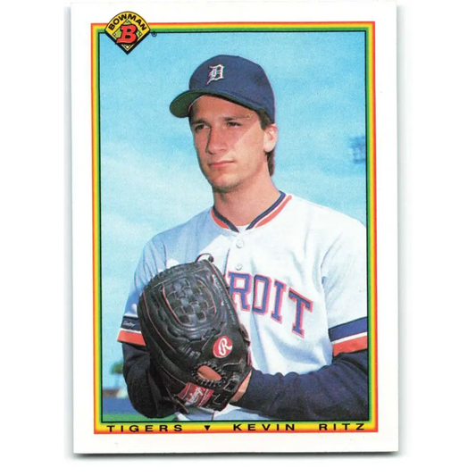 1990 Bowman #350 Kevin Ritz NM-MT RC Rookie Detroit Tigers Baseball Card  Image 1