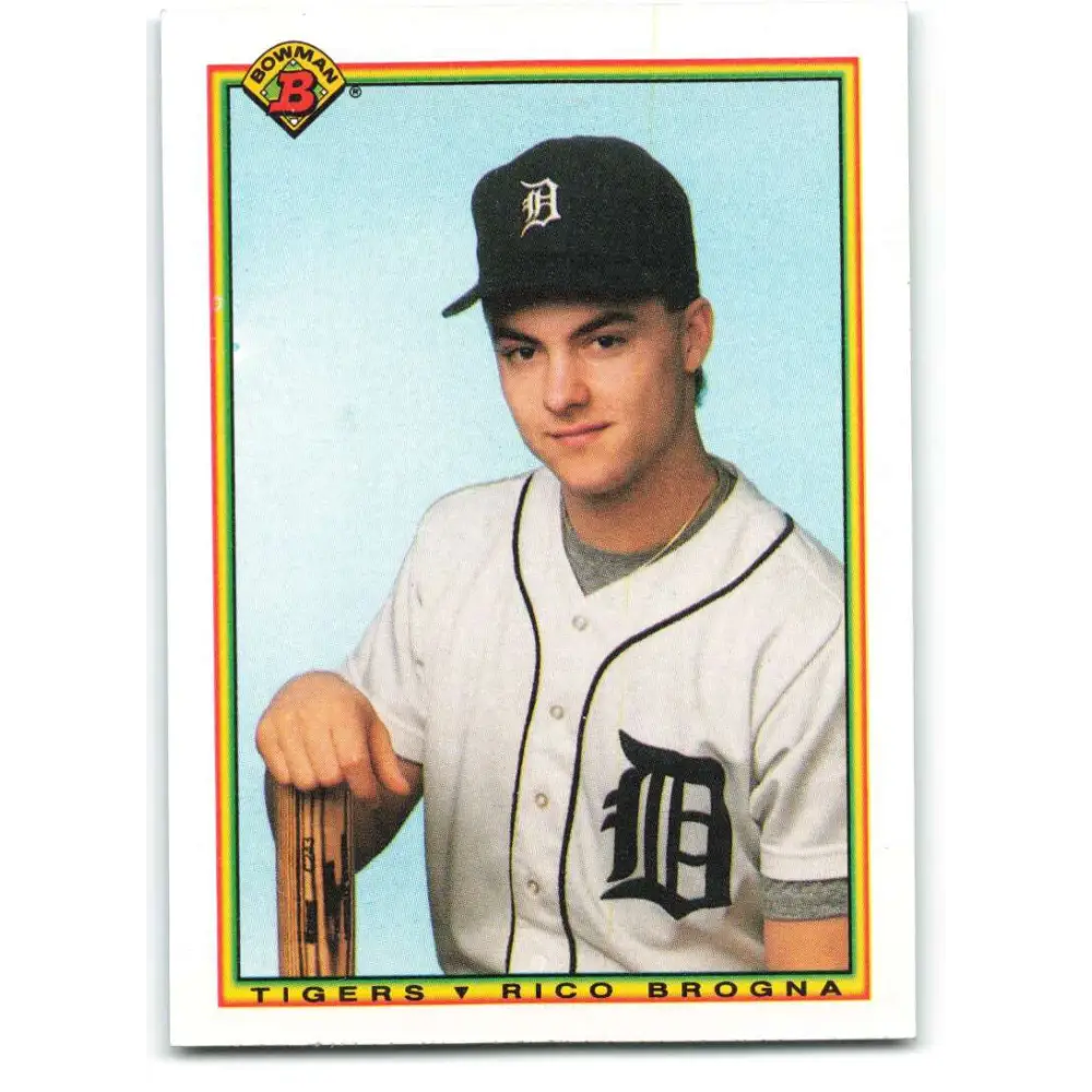 1990 Bowman #351 Rico Brogna NM-MT Detroit Tigers Baseball Card  Image 1