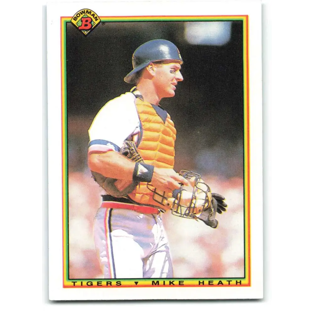 1990 Bowman #352 Mike Heath NM-MT Detroit Tigers Baseball Card  Image 1