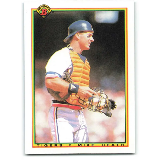 1990 Bowman #352 Mike Heath NM-MT Detroit Tigers Baseball Card  Image 1
