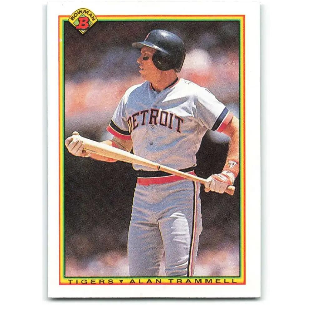 1990 Bowman #353 Alan Trammell NM-MT Detroit Tigers Baseball Card  Image 1