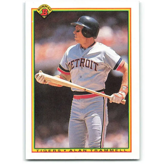 1990 Bowman #353 Alan Trammell NM-MT Detroit Tigers Baseball Card  Image 1