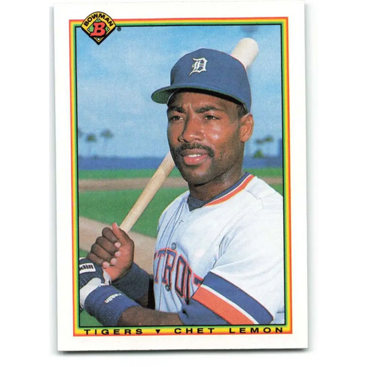 1990 Bowman #354 Chet Lemon NM-MT Detroit Tigers Baseball Card  Image 1
