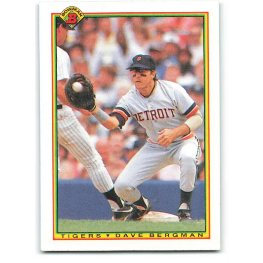 1990 Bowman #355 Dave Bergman NM-MT Detroit Tigers Baseball Card  Image 1
