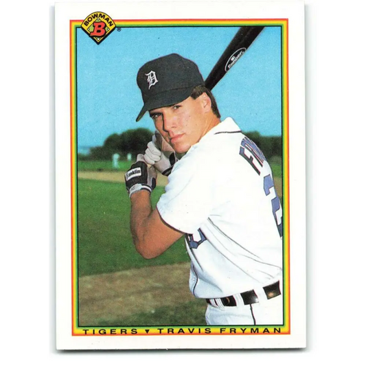 1990 Bowman #360 Travis Fryman NM-MT RC Rookie Detroit Tigers Baseball Card  Image 1
