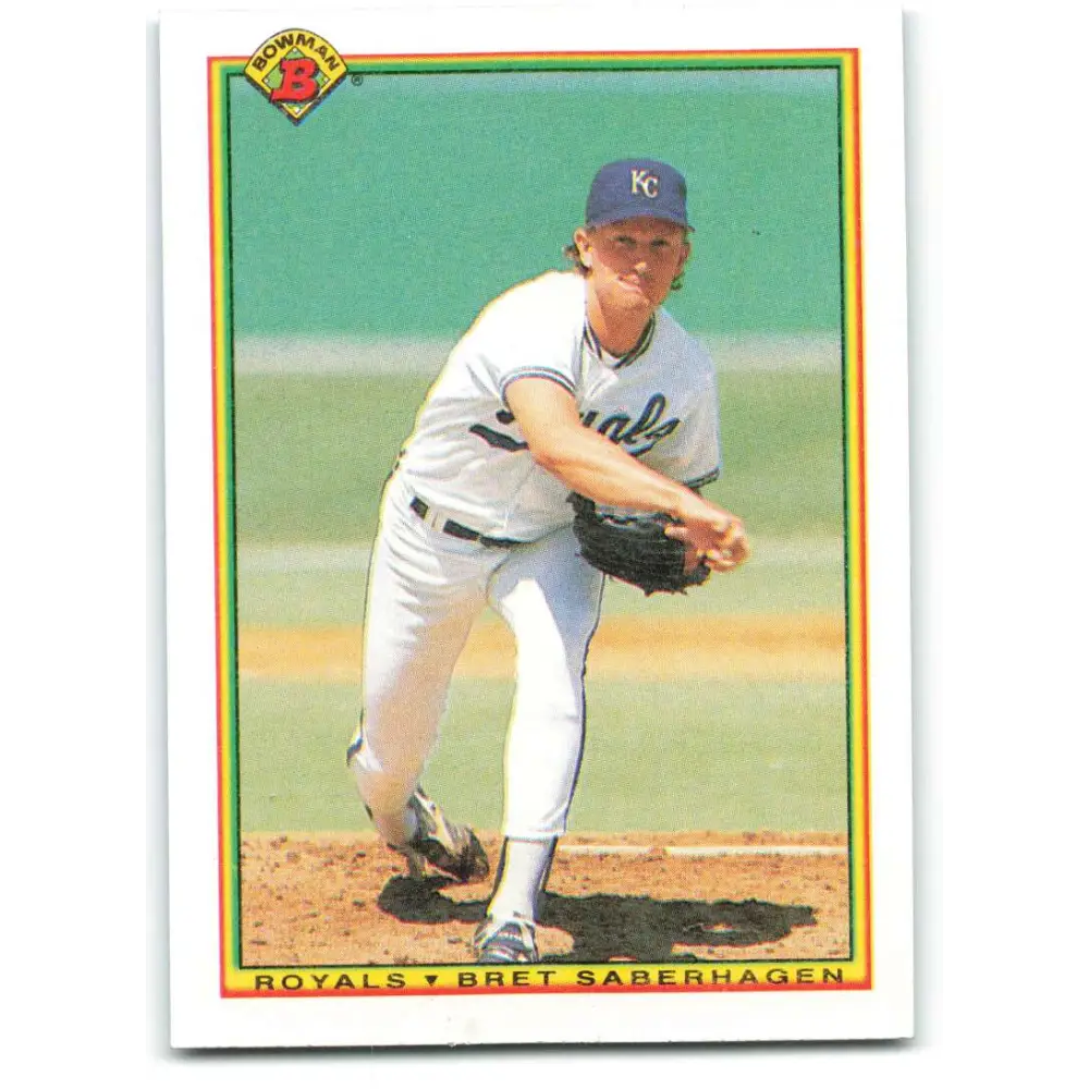 1990 Bowman #364 Bret Saberhagen NM-MT Kansas City Royals Baseball Card  Image 1