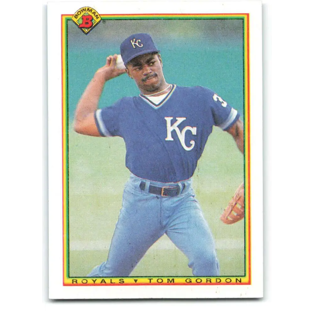 1990 Bowman #365 Tom Gordon NM-MT Kansas City Royals Baseball Card  Image 1
