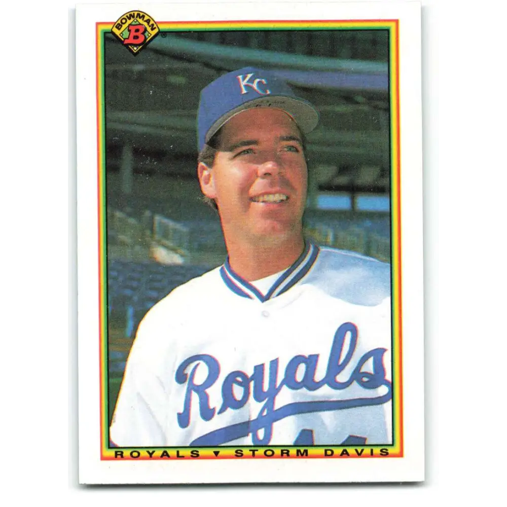 1990 Bowman #368 Storm Davis NM-MT Kansas City Royals Baseball Card  Image 1