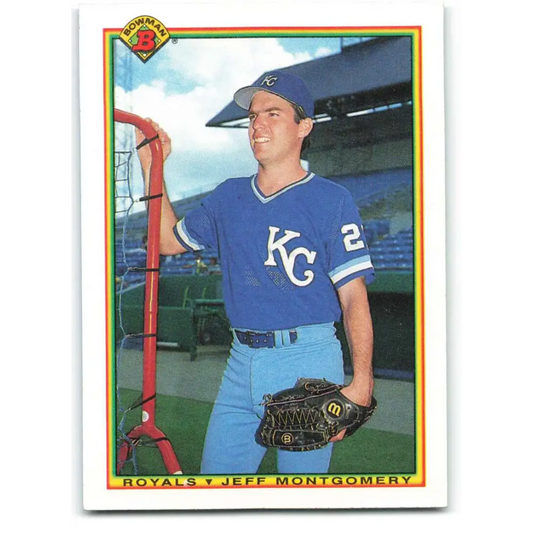 1990 Bowman #370 Jeff Montgomery NM-MT Kansas City Royals Baseball Card  Image 1
