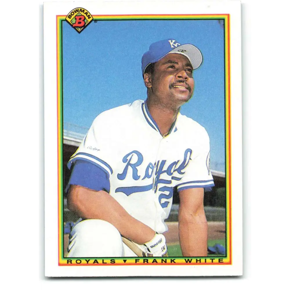 1990 Bowman #371 Frank White NM-MT Kansas City Royals Baseball Card  Image 1