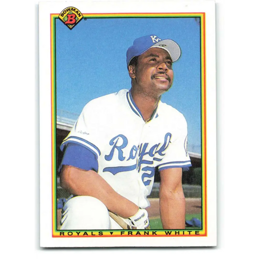 1990 Bowman #371 Frank White NM-MT Kansas City Royals Baseball Card  Image 1