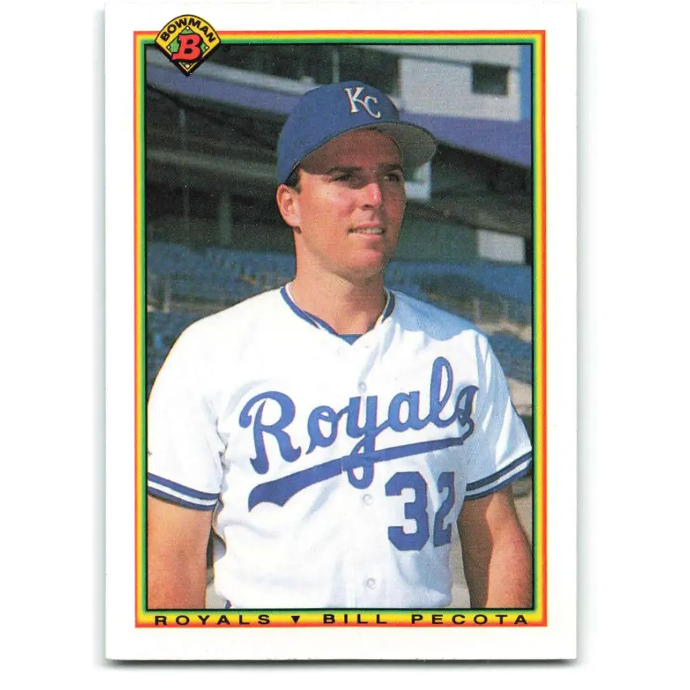 1990 Bowman #377 Bill Pecota NM-MT Kansas City Royals Baseball Card  Image 1