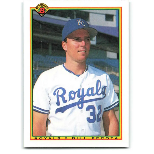 1990 Bowman #377 Bill Pecota NM-MT Kansas City Royals Baseball Card  Image 1