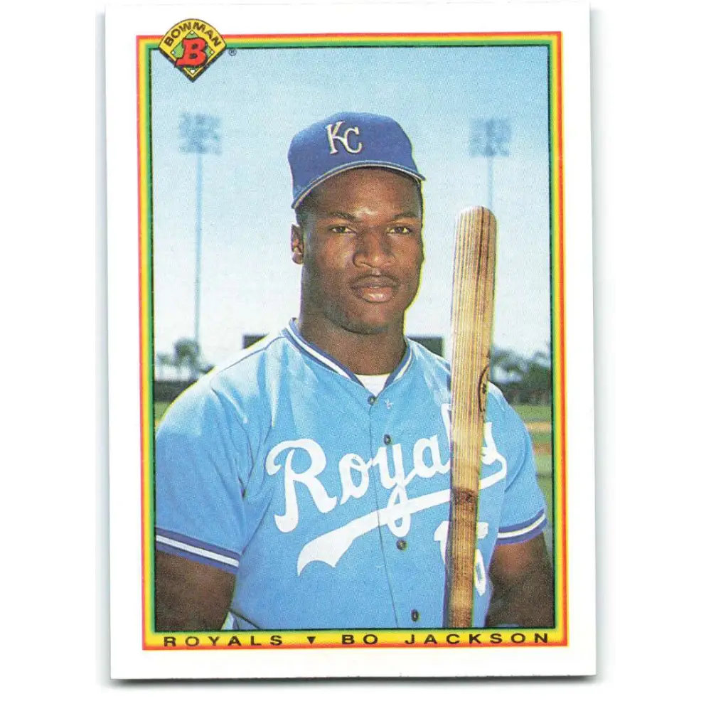 1990 Bowman #378 Bo Jackson NM-MT Kansas City Royals Baseball Card  Image 1
