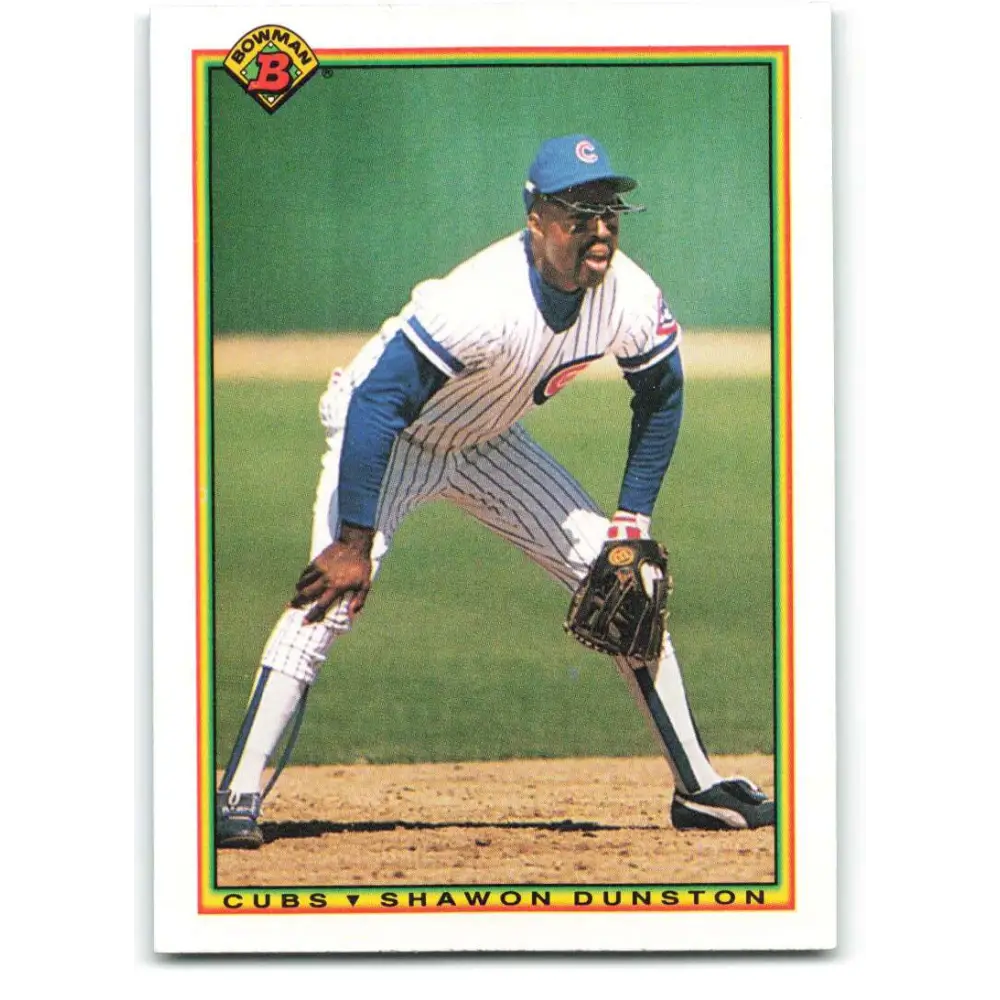 1990 Bowman #38 Shawon Dunston NM-MT Chicago Cubs Baseball Card  Image 1
