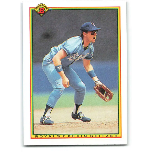 1990 Bowman #380 Kevin Seitzer NM-MT Kansas City Royals Baseball Card  Image 1