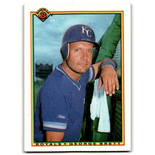1990 Bowman #382 George Brett NM-MT Kansas City Royals Baseball Card  Image 1