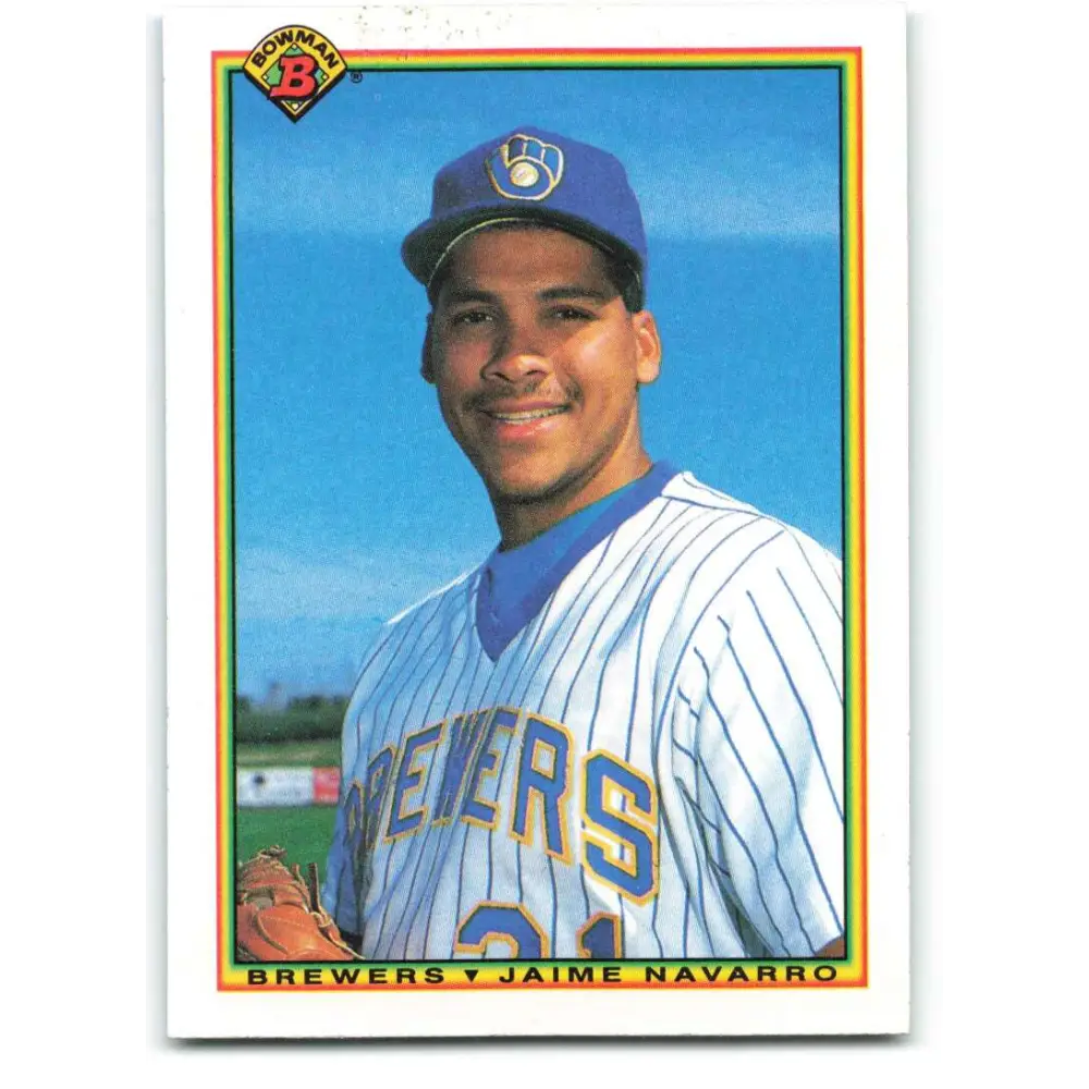 1990 Bowman #388 Jaime Navarro NM-MT Milwaukee Brewers Baseball Card  Image 1