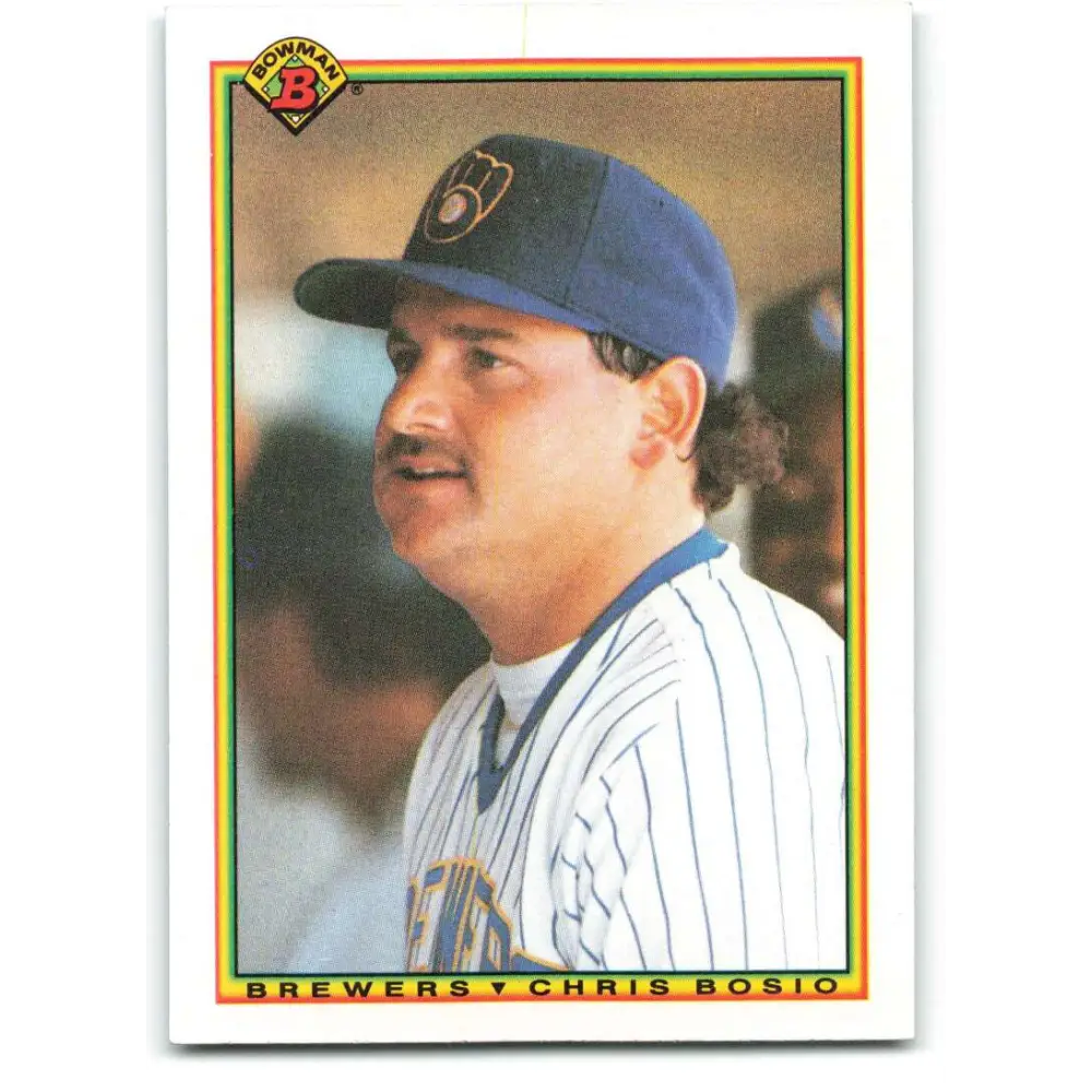 1990 Bowman #389 Chris Bosio NM-MT Milwaukee Brewers Baseball Card  Image 1