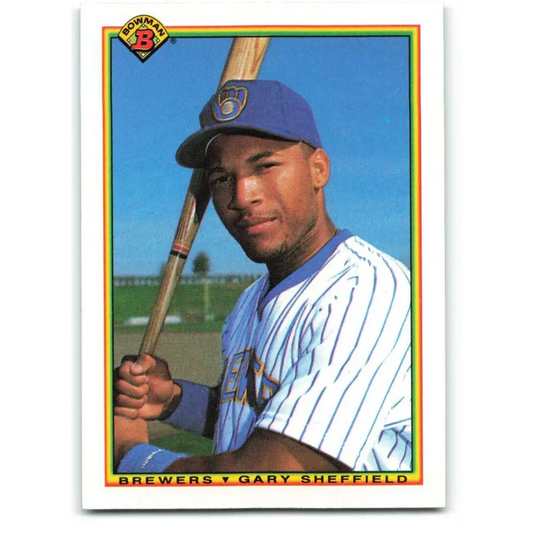 1990 Bowman #391 Gary Sheffield NM-MT Milwaukee Brewers Baseball Card  Image 1