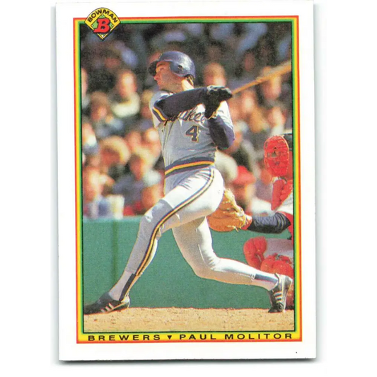 1990 Bowman #399 Paul Molitor NM-MT Milwaukee Brewers Baseball Card  Image 1