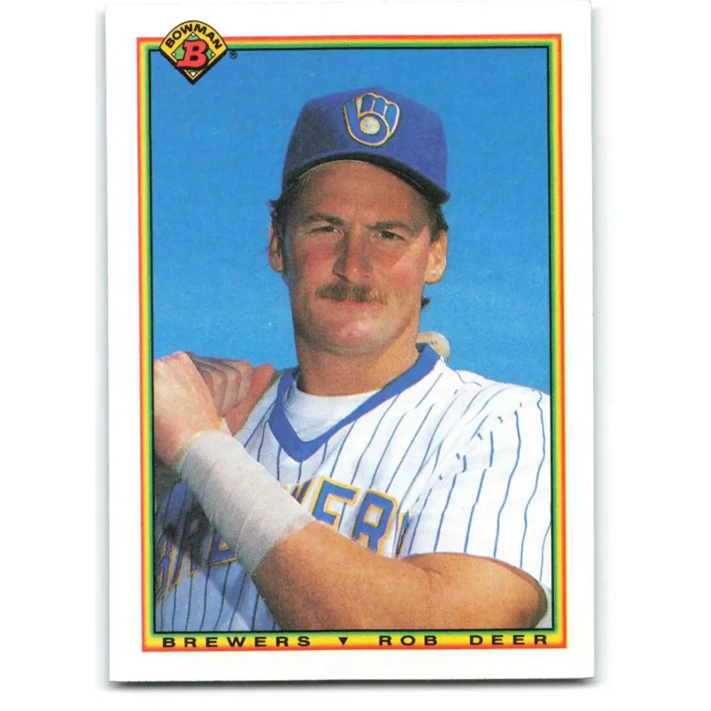 1990 Bowman #401 Rob Deer NM-MT Milwaukee Brewers Baseball Card  Image 1