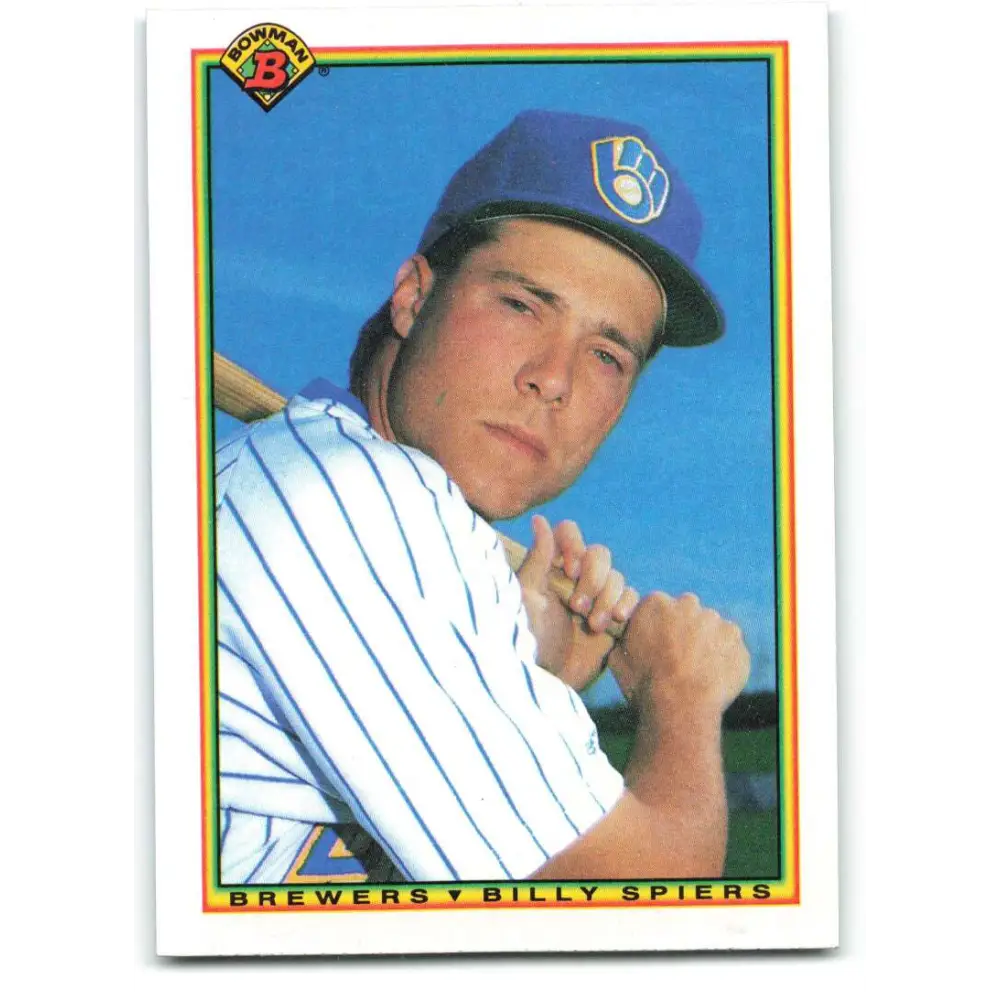 1990 Bowman #402 Bill Spiers NM-MT Milwaukee Brewers Baseball Card  Image 1
