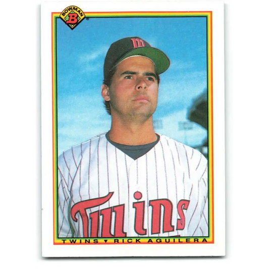 1990 Bowman #405 Rick Aguilera NM-MT Minnesota Twins Baseball Card  Image 1
