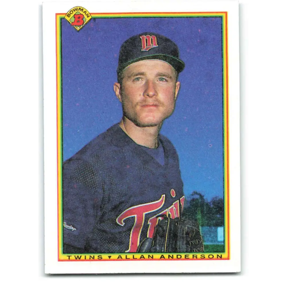 1990 Bowman #409 Allan Anderson NM-MT Minnesota Twins Baseball Card  Image 1