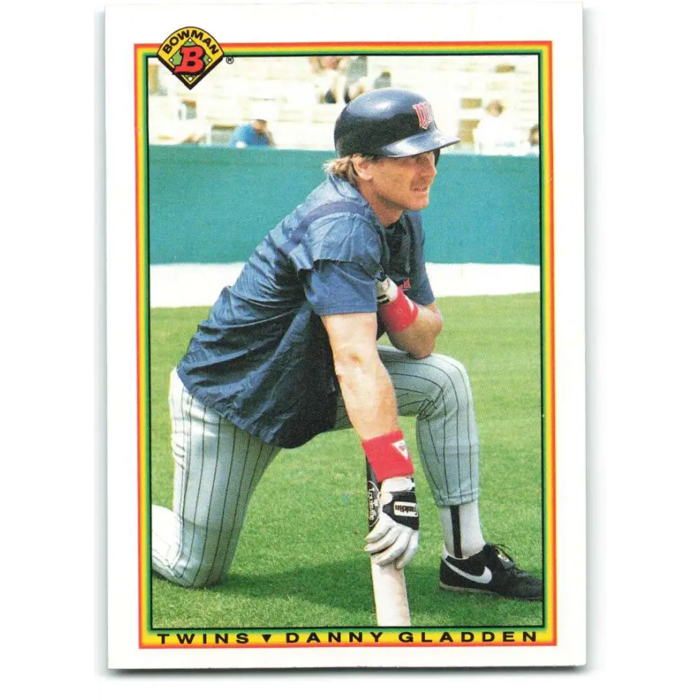 1990 Bowman #420 Dan Gladden NM-MT Minnesota Twins Baseball Card  Image 1