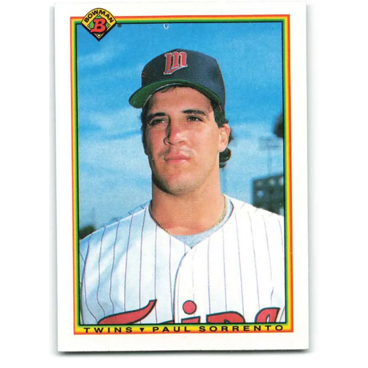 1990 Bowman #421 Paul Sorrento NM-MT RC Rookie Minnesota Twins Baseball Card  Image 1