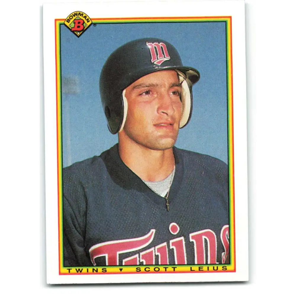 1990 Bowman #423 Scott Leius NM-MT RC Rookie Minnesota Twins Baseball Card  Image 1