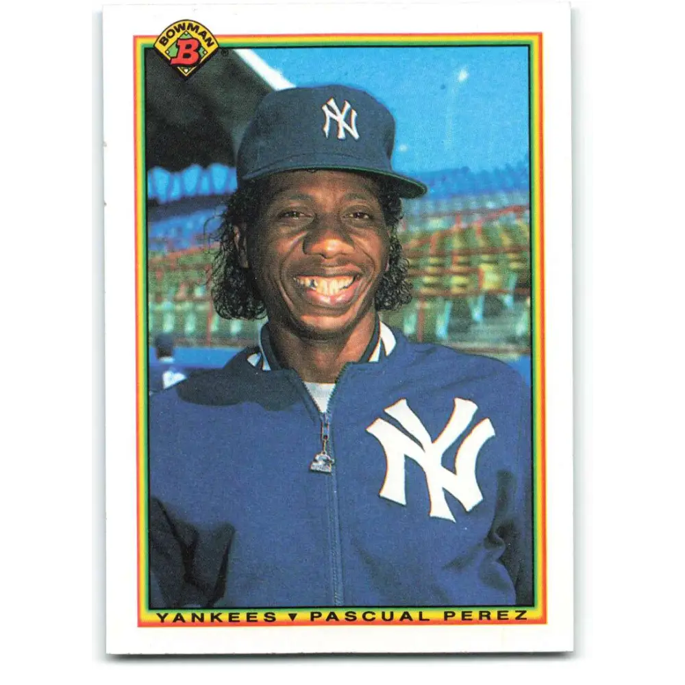 1990 Bowman #430 Pascual Perez NM-MT New York Yankees Baseball Card  Image 1