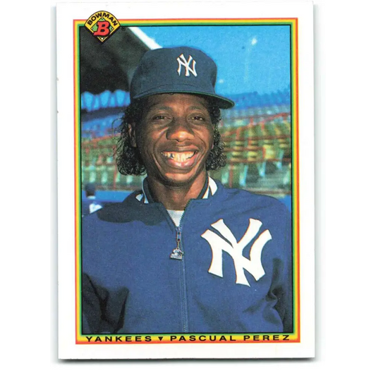 1990 Bowman #430 Pascual Perez NM-MT New York Yankees Baseball Card  Image 1