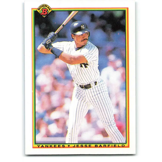 1990 Bowman #433 Jesse Barfield NM-MT New York Yankees Baseball Card  Image 1