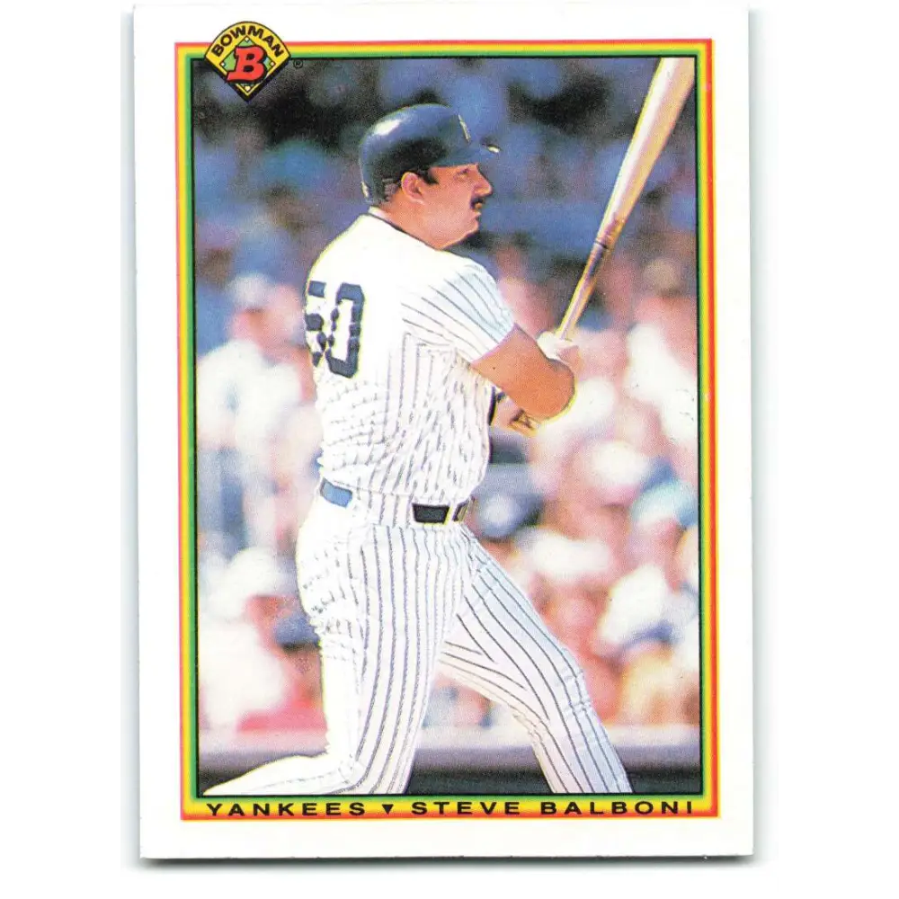 1990 Bowman #436 Steve Balboni NM-MT New York Yankees Baseball Card  Image 1